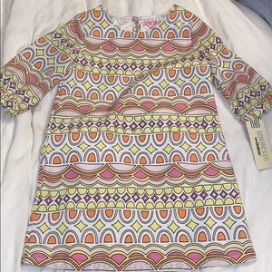 Hippy print girls shift dress NWT
